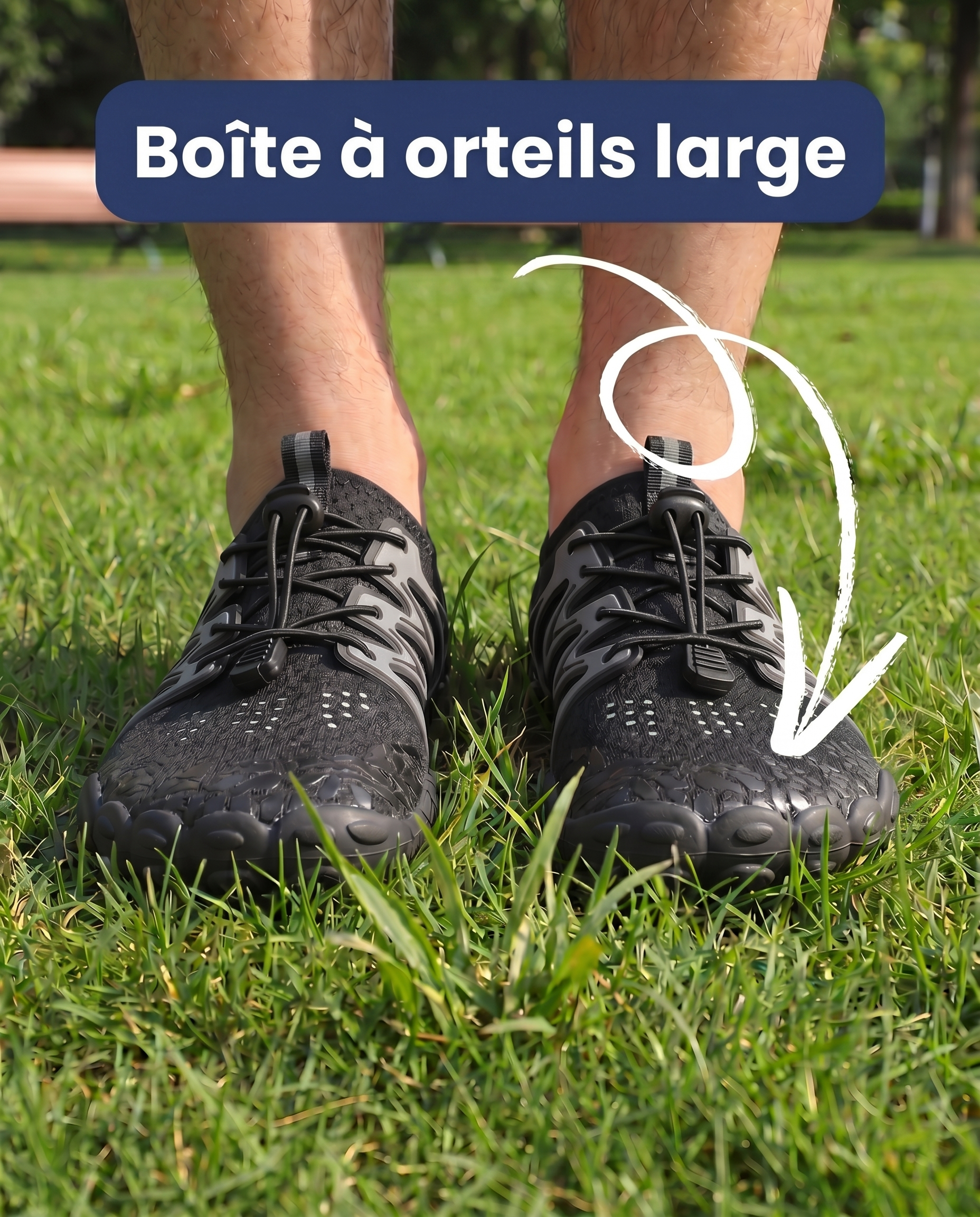 NOIR - CHAUSSURES BAREFOOT PURESTEP