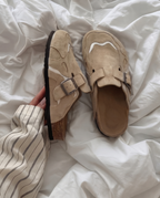 Beige - Sabots en daim ORIGINAL