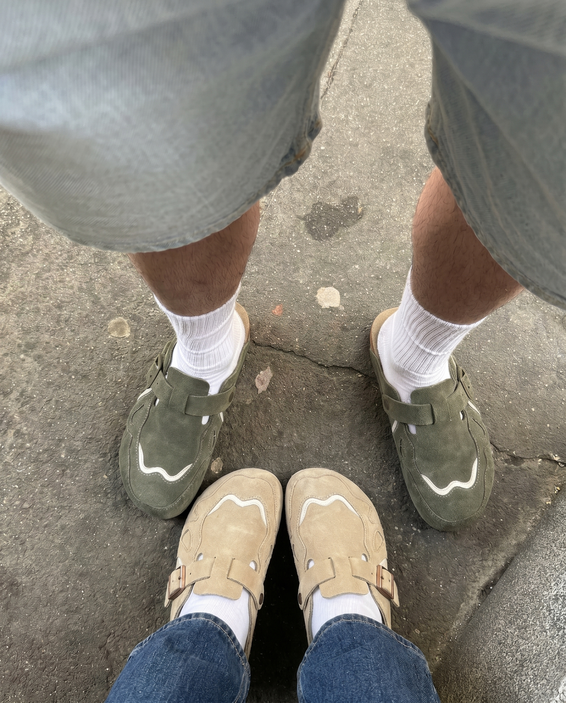 Beige - Sabots en daim ORIGINAL