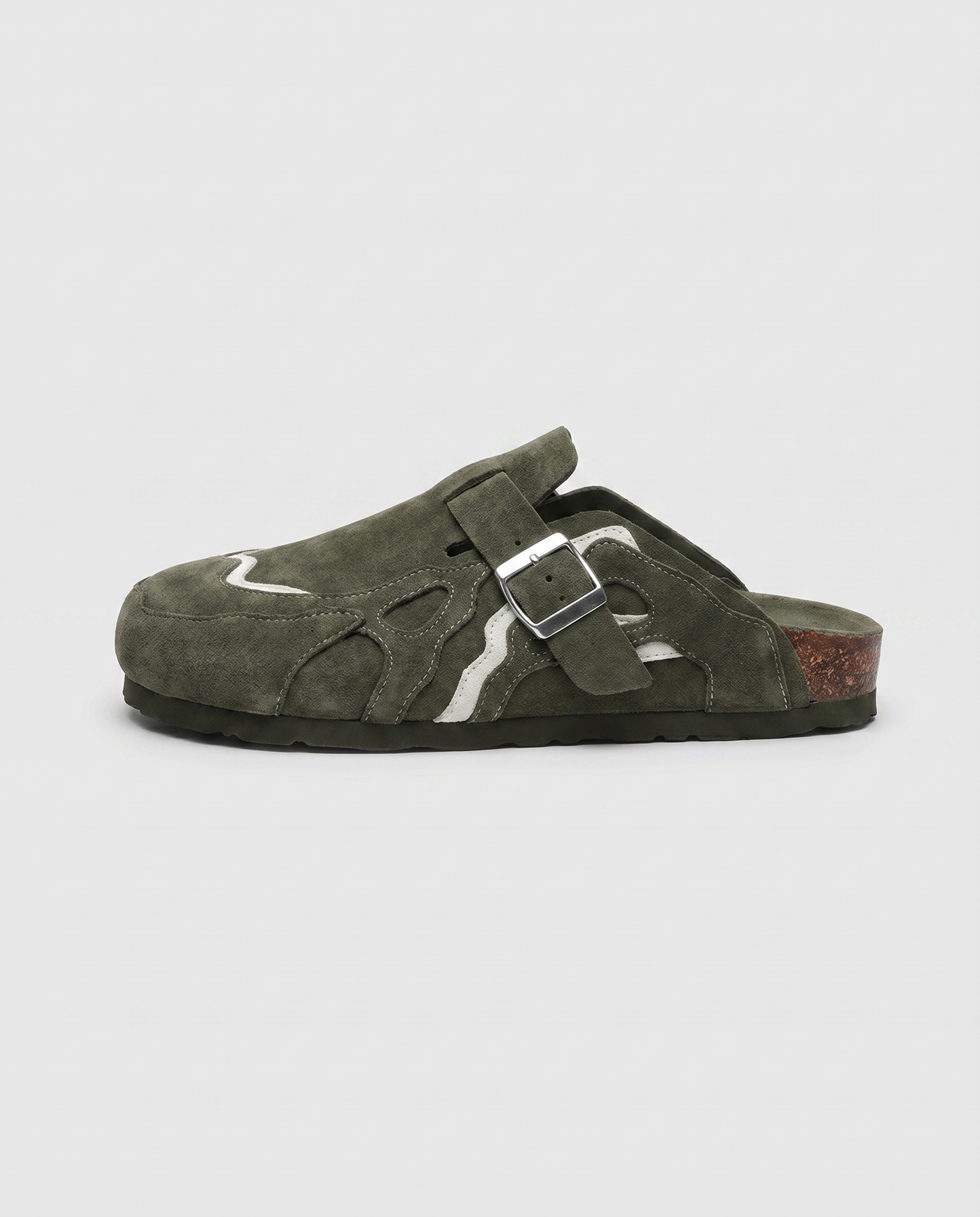 Vert ARMEE - Sabots en daim ORIGINAL