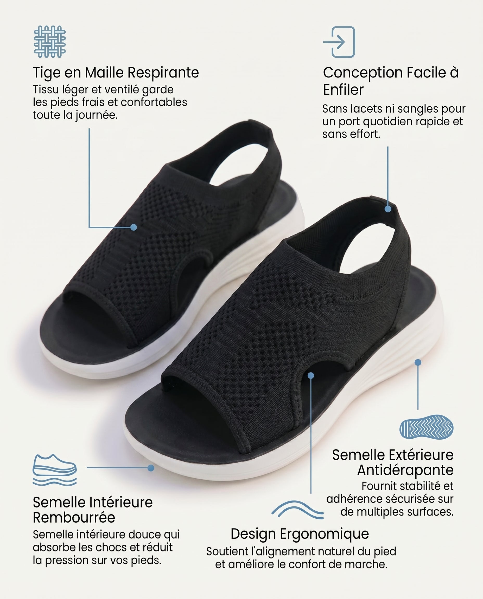 Noires - SANDALES ALLURE