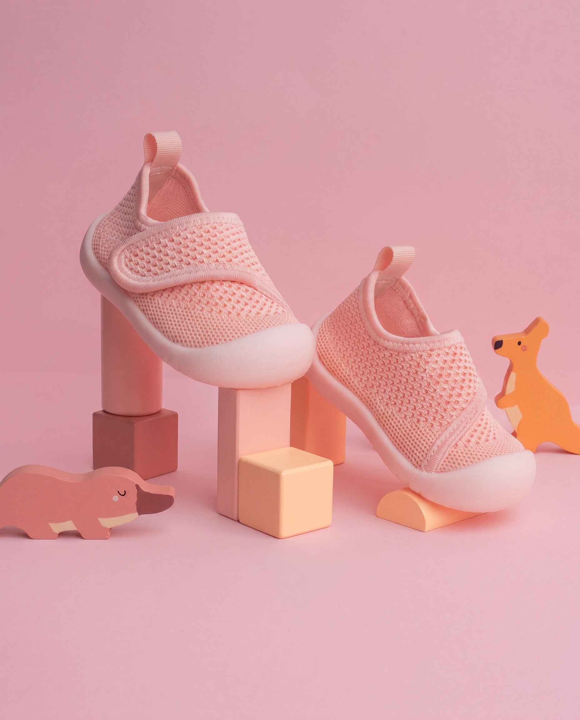 ROSE - CHAUSSURES PREMIERS PAS À SCRATCH LITTLESTEPS™