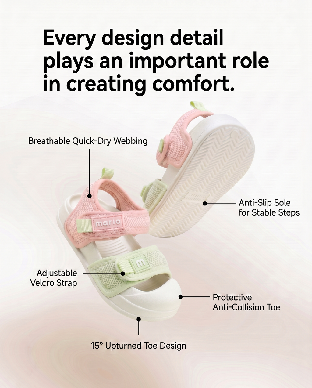 PINK/GREEN - MARIO SANDALS