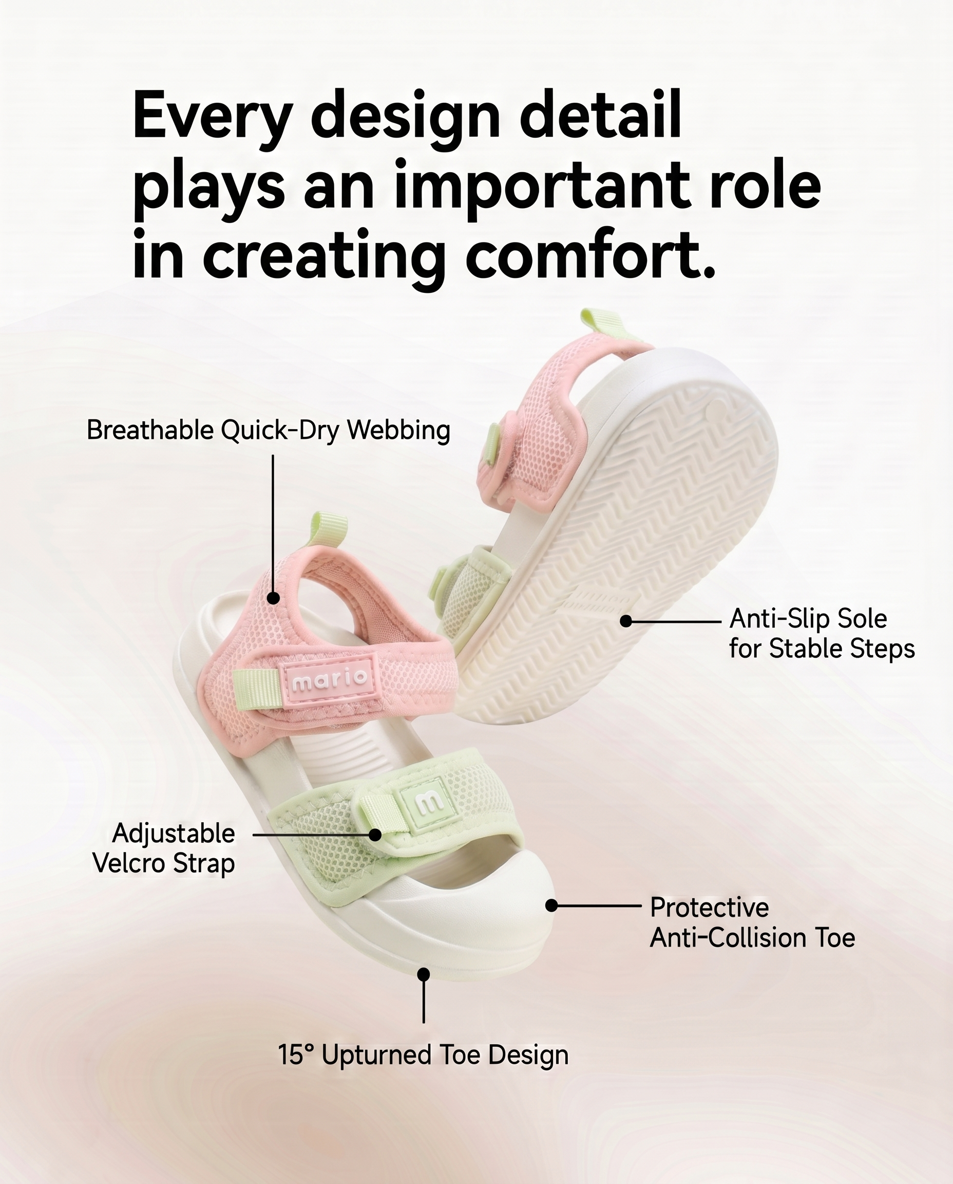 PINK/GREEN - MARIO SANDALS