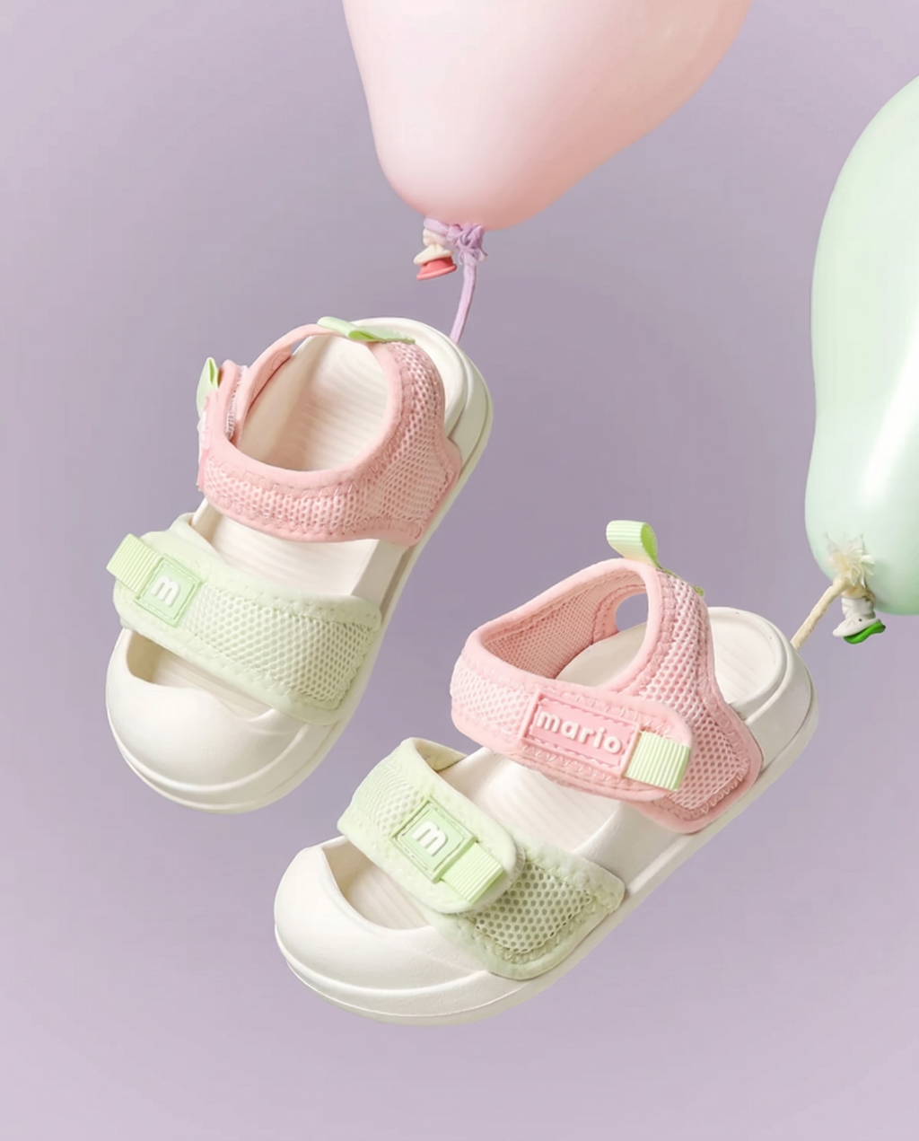 PINK/GREEN - MARIO SANDALS