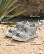 GRIJS - RIVIERA PIJNBESTRIJDENDE SANDALEN