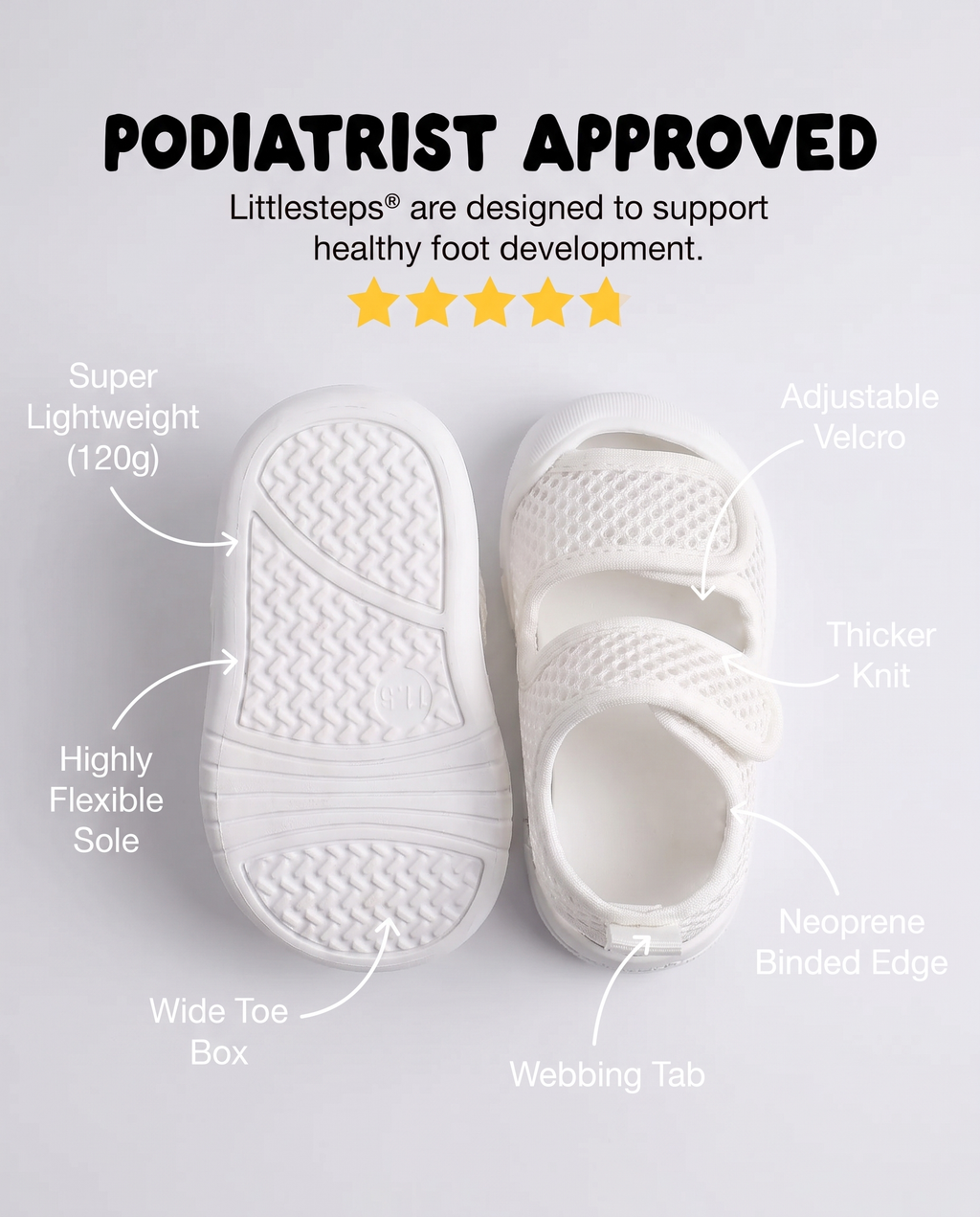 WHITE - LittleSteps™ SANDALS