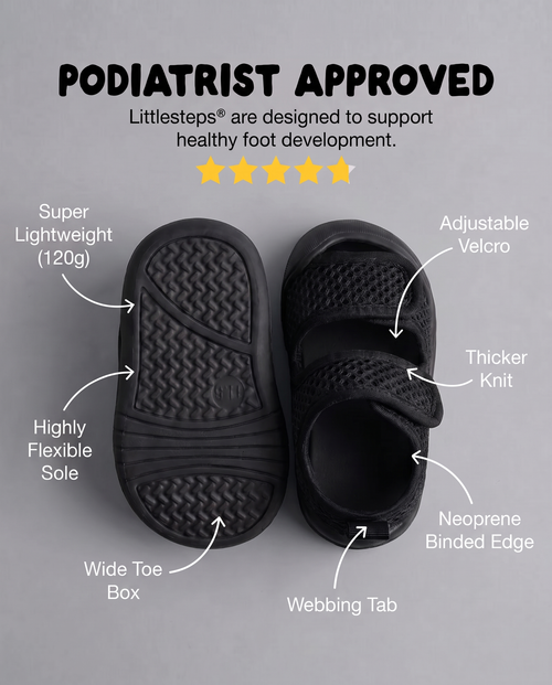 BLACK - LittleSteps™ SANDALS