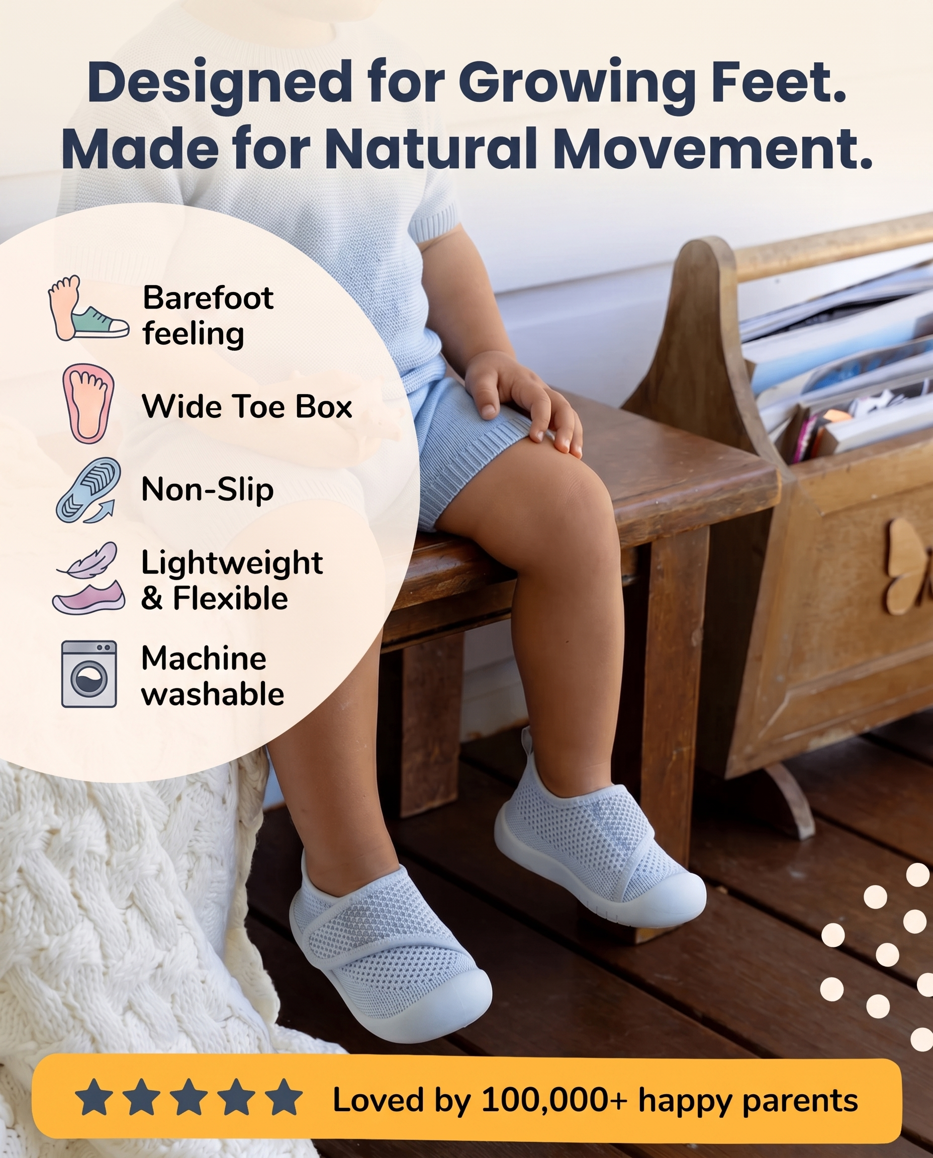 BLUE- LITTLESTEPS™ VELCRO WALKERS