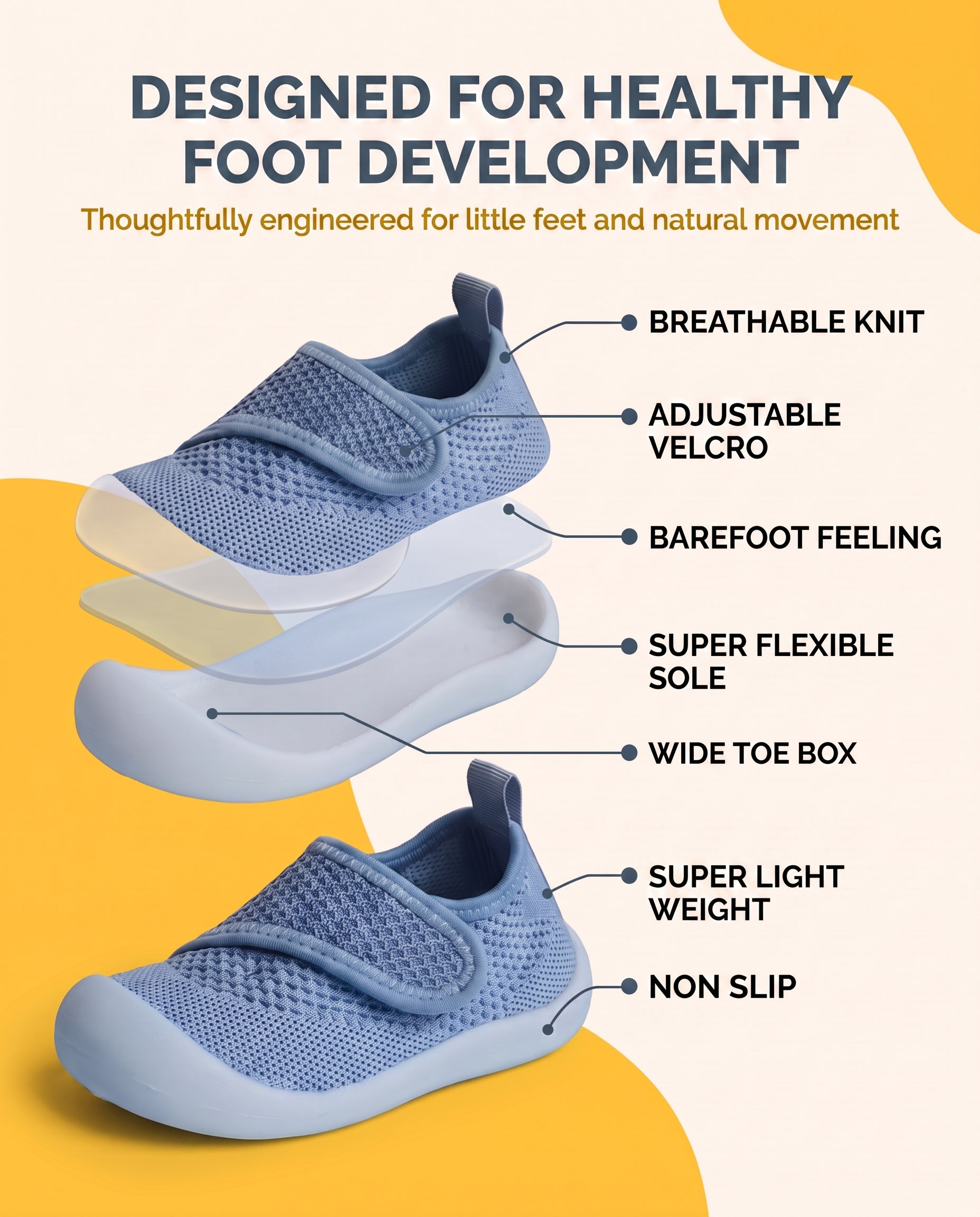 BLUE- LITTLESTEPS™ VELCRO WALKERS