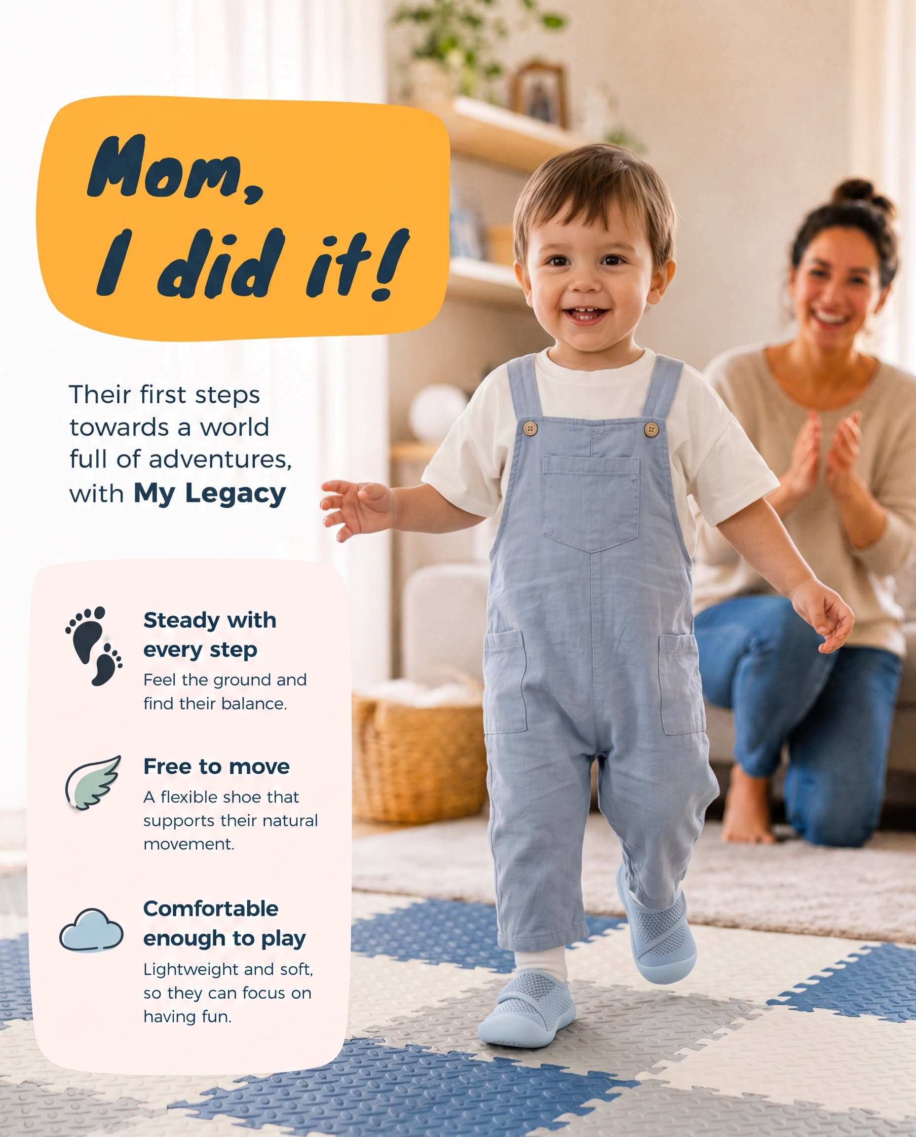 BLUE- LITTLESTEPS™ VELCRO WALKERS
