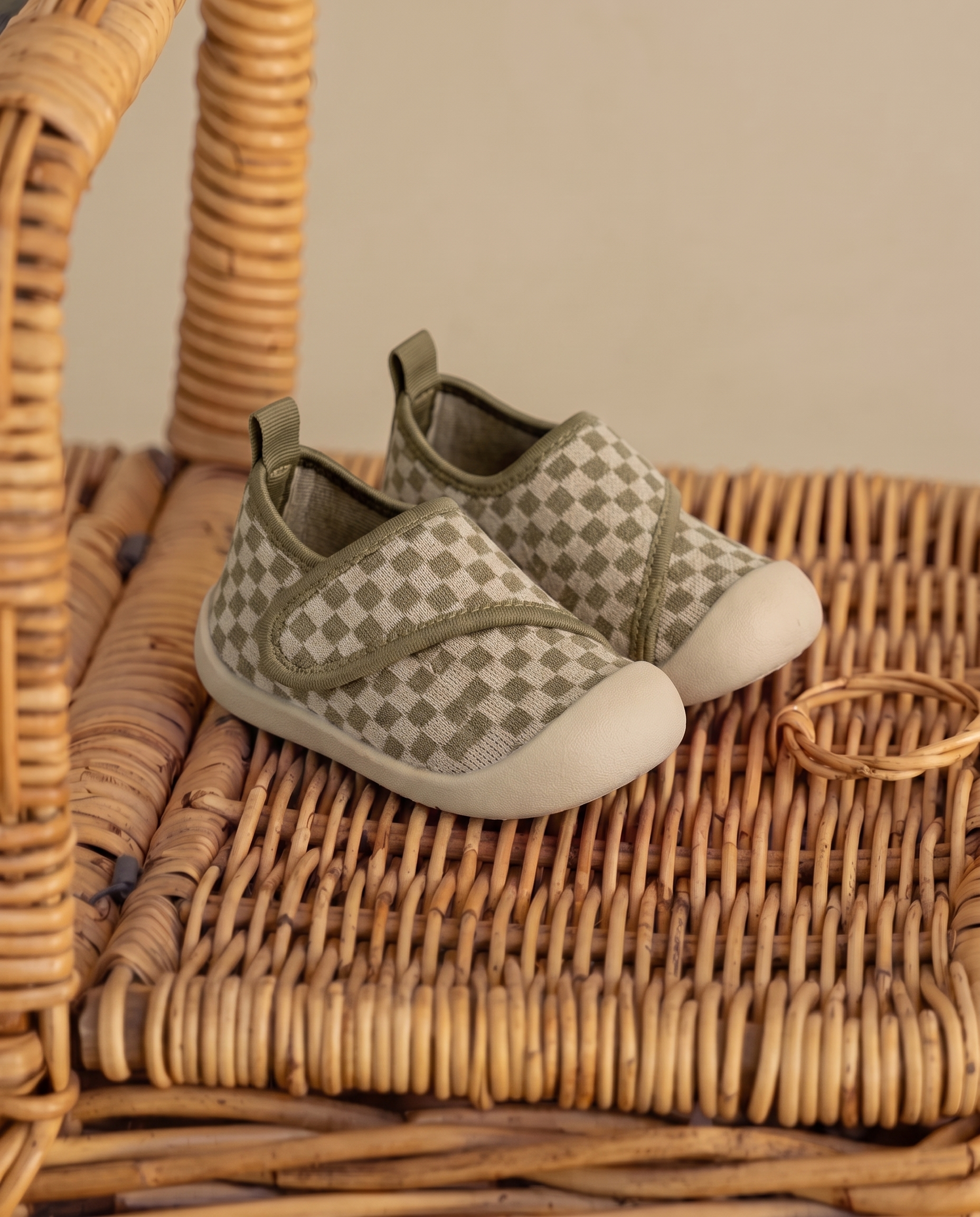 Olive Checker - LITTLESTEPS™ VELCRO WALKERS