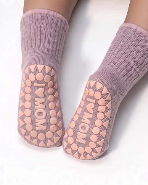6 Pack Grip Socks - I LOVE MOM/DAD