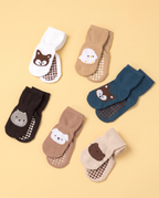 6 Pack Grip Socks - ANIMALS