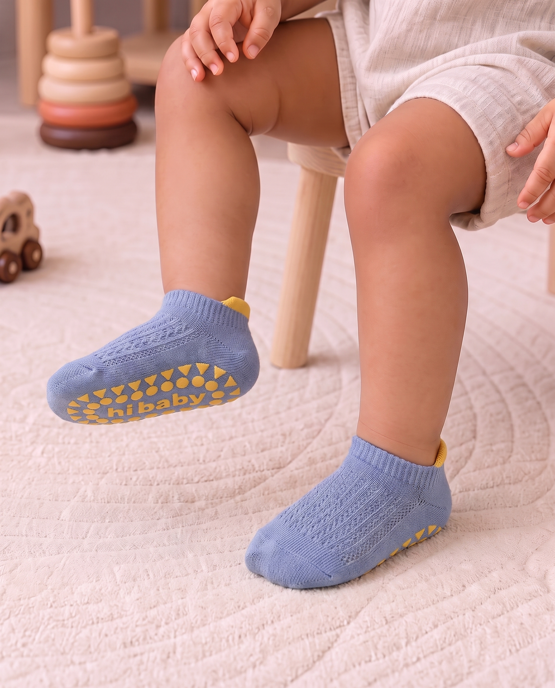 3 Pack Grip Socks - HI BABY